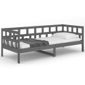 Łóżko dzienne, szare, lite drewno sosnowe, 80x200 cm