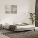 Rama łóżka, jasnoszara, 140 x 200 cm, tapicerowana aksamitem