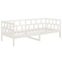 Łóżko dzienne, białe, lite drewno sosnowe, 90x200 cm
