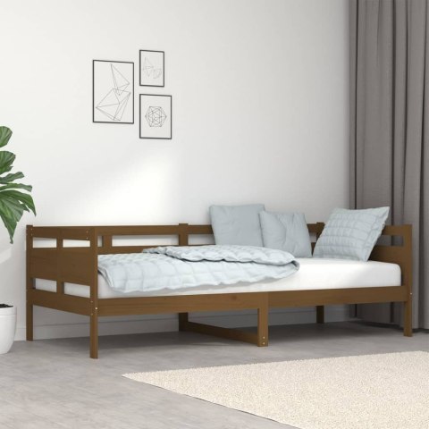 Łóżko dzienne, miodowe, lite drewno sosnowe, 90x200 cm