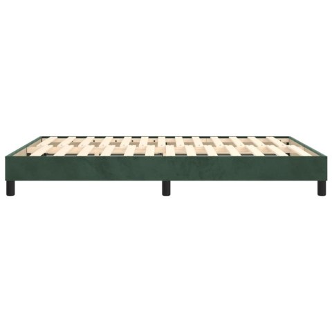 Łóżko kontynentalne, ciemnozielona, 140x200 cm, obite aksamitem