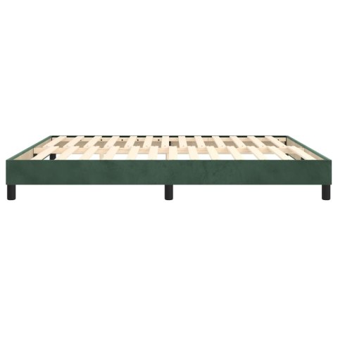 Łóżko kontynentalne, ciemnozielona, 180x200 cm, obite aksamitem