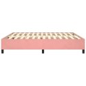 Łóżko kontynentalne, różowa, 160x200 cm, tapicerowana aksamitem