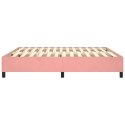 Łóżko kontynentalne, różowa, 180x200 cm, tapicerowana aksamitem
