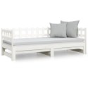 Łóżko rozsuwane, białe, 2x(80x200) cm, lite drewno sosnowe