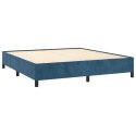 Rama łóżka, ciemnoniebieska, 180x200 cm, tapicerowana aksamitem