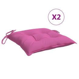 Poduszki na krzesła, 6 szt., różowe, 50x50x7 cm, tkanina