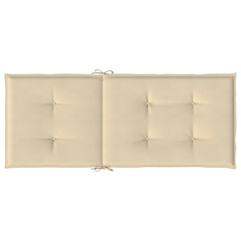 Poduszki na krzesła ogrodowe, 6 szt., beżowe, 120x50x3 cm