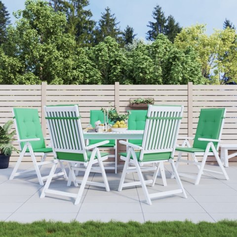 Poduszki na krzesła ogrodowe, 6 szt., zielone, 120x50x3 cm