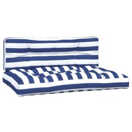 Poduszki na palety, 2 szt., biało-niebieskie paski, tkanina