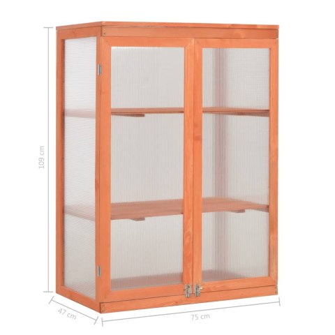 Szafka na rośliny, szklarnia, drewniana, 75 x 47 x 109 cm