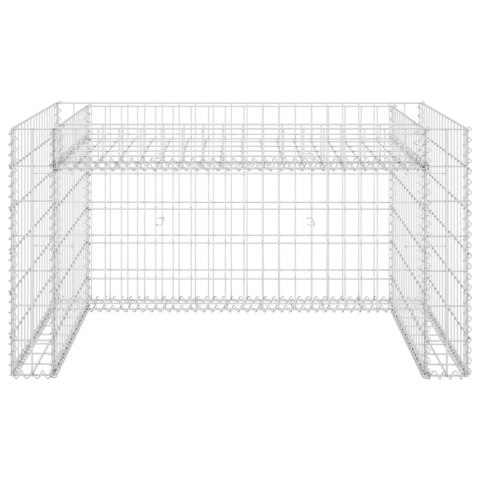 Garaż dla kosiarki z donicą, 110x80x60 cm, stalowy drut