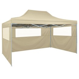 Rozkładany namiot z 3 ściankami, 3 x 4,5 m, kremowy