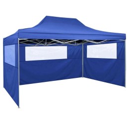 Rozkładany namiot z 3 ściankami, 3 x 4,5 m, niebieski