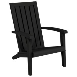 Krzesło ogrodowe Adirondack, czarne, polipropylen