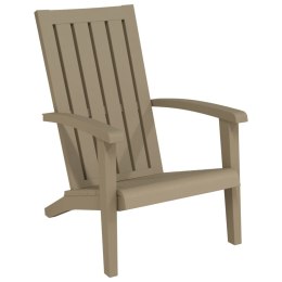 Krzesło ogrodowe Adirondack, jasnobrązowe, polipropylen