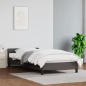 Rama łóżka z zagłówkiem, szara, 80x200 cm, sztuczna skóra