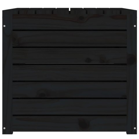 Skrzynia ogrodowa, czarna, 101x50,5x46,5 cm, drewno sosnowe