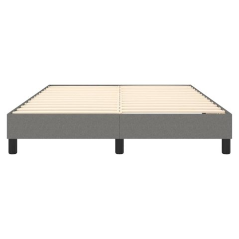 Łóżko kontynentalne, ciemnoszare, obite tkaniną, 140x190 cm