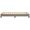 Łóżko kontynentalne, kolor taupe, obite tkaniną, 120x200 cm