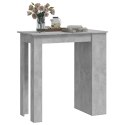 Stolik barowy ze schowkiem, szarość betonu, 102x50x103,5 cm,