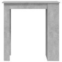 Stolik barowy ze schowkiem, szarość betonu, 102x50x103,5 cm,