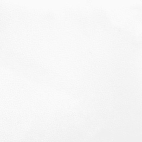 Łóżko kontynentalne, białe, 140x200 cm, obite sztuczną skórą