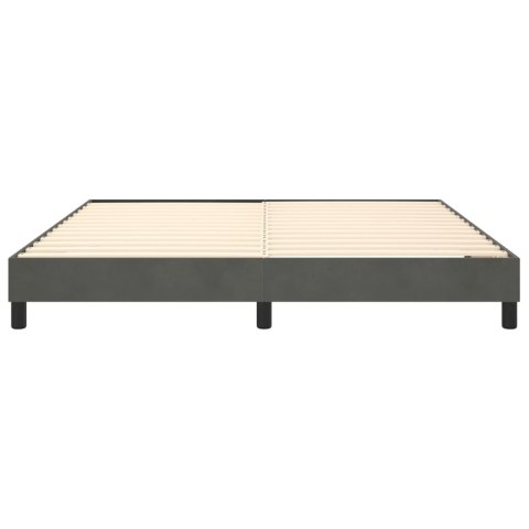 Łóżko kontynentalne, ciemnoszare, obite aksamitem, 160x200 cm