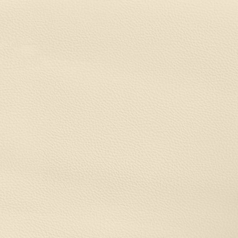 Łóżko kontynentalne, kremowe, 140x200 cm, obite sztuczną skórą