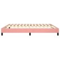 Łóżko kontynentalne, różowa, 160x200 cm, tapicerowana aksamitem
