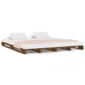 Łóżko z palet, miodowy brąz, 120x190 cm, lite drewno sosnowe