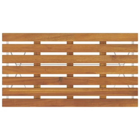 5-cz. składany zestaw bistro, lite drewno akacjowe i stal