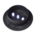 Solarne lampy ogrodzeniowe LED, 12 szt., czarne