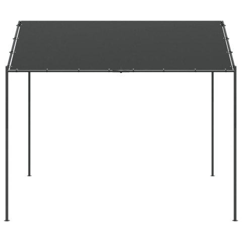 Baldachim ogrodowy, antracytowy, 3x3 m, stal i tkanina