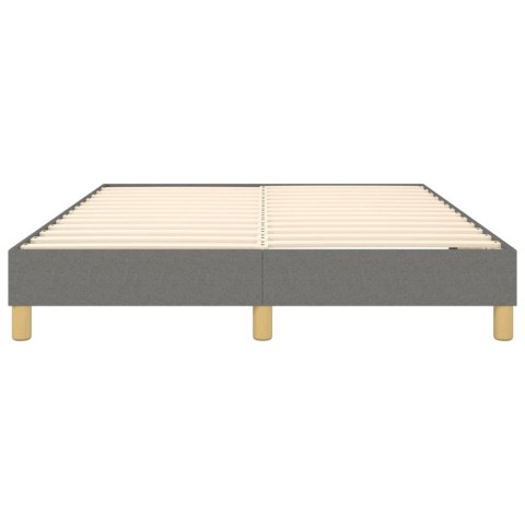 Łóżko kontynentalne, ciemnoszare, obite tkaniną, 140x190 cm