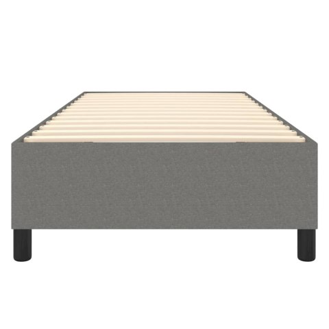 Łóżko kontynentalne, ciemnoszare, obite tkaniną, 80x200 cm