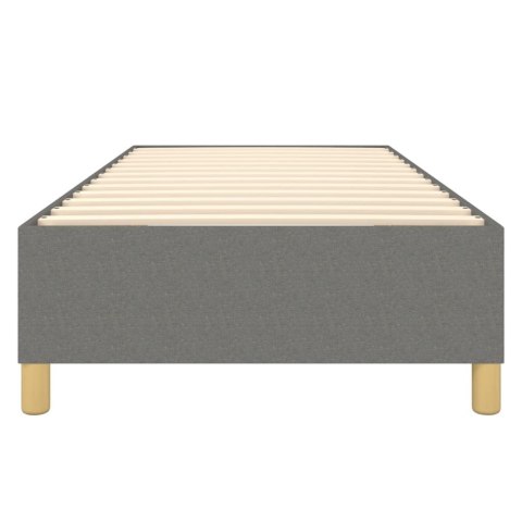 Łóżko kontynentalne, ciemnoszare, obite tkaniną, 80x200 cm