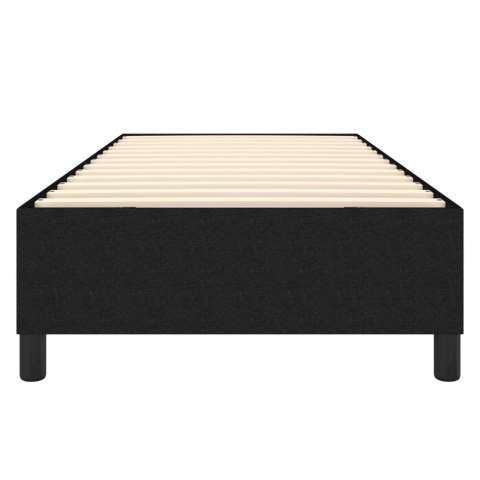 Łóżko kontynentalne, czarne, obite tkaniną, 80x200 cm