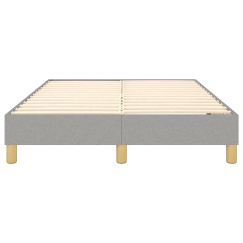 Łóżko kontynentalne, jasnoszare, obite tkaniną, 120x200 cm