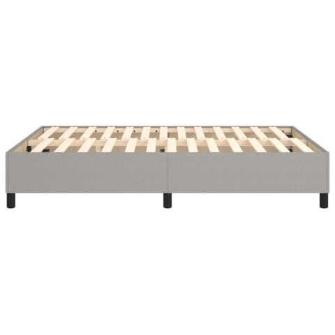 Łóżko kontynentalne, jasnoszare, obite tkaniną, 140x190 cm