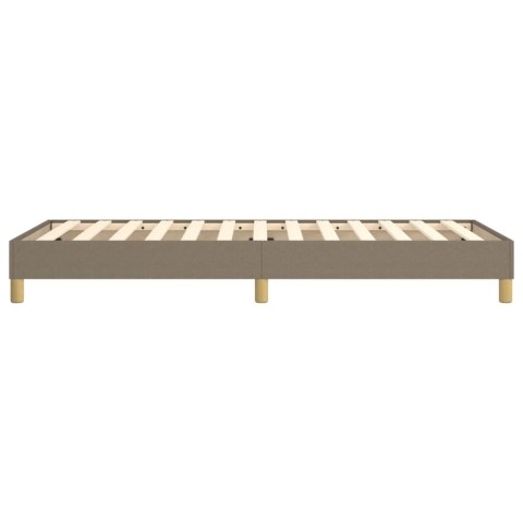 Łóżko kontynentalne, kolor taupe, obite tkaniną, 100x200 cm