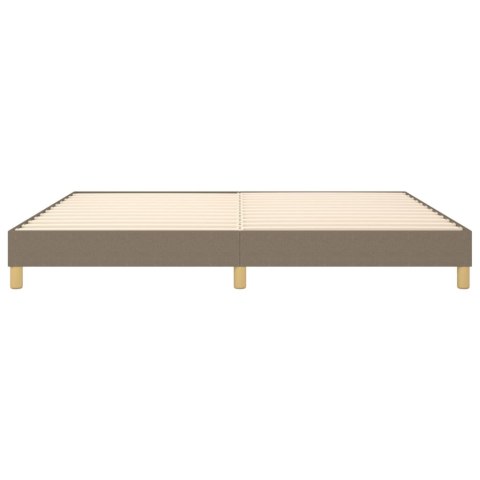 Łóżko kontynentalne, kolor taupe, obite tkaniną, 200x200 cm