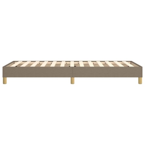 Łóżko kontynentalne, kolor taupe, obite tkaniną, 90x200 cm