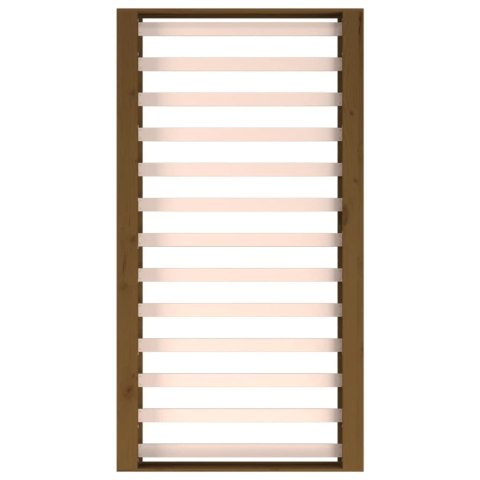 Rama łóżka, miodowy brąz, 75x190 cm, pojedyncza, lite drewno