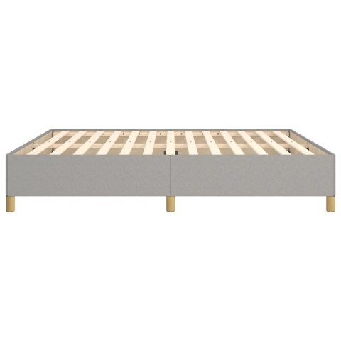 Łóżko kontynentalne, jasnoszare, obite tkaniną, 180x200 cm