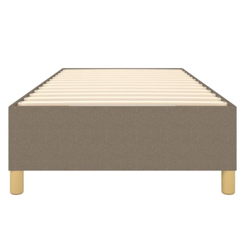 Łóżko kontynentalne, kolor taupe, obite tkaniną, 100x200 cm