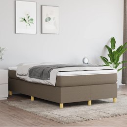 Łóżko kontynentalne, kolor taupe, obite tkaniną, 120x200 cm