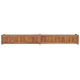 Podwyższona donica 200x30x25 cm, lite drewno tekowe