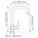 EISL Bateria zlewozmywakowa FUTURA z mieszaczem, czarna