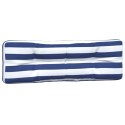 Poduszki na palety, 7 szt., biało-niebieskie paski, tkanina